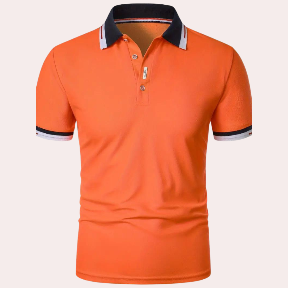 Poloshirt für Herren - Sommerliches Poloshirt in Orange