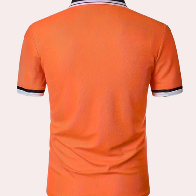 Poloshirt für Herren - Sommerliches Poloshirt in Orange