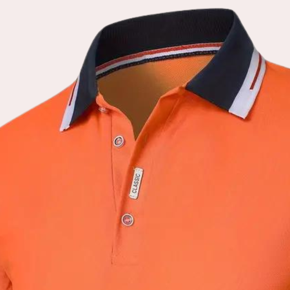 Poloshirt für Herren - Sommerliches Poloshirt in Orange