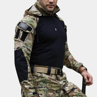 Sommerjacke für Herren - Leichte Camo Outdoorjacke mit Kapuze
