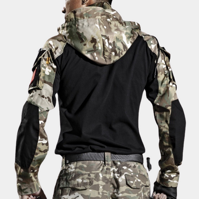Sommerjacke für Herren - Leichte Camo Outdoorjacke mit Kapuze