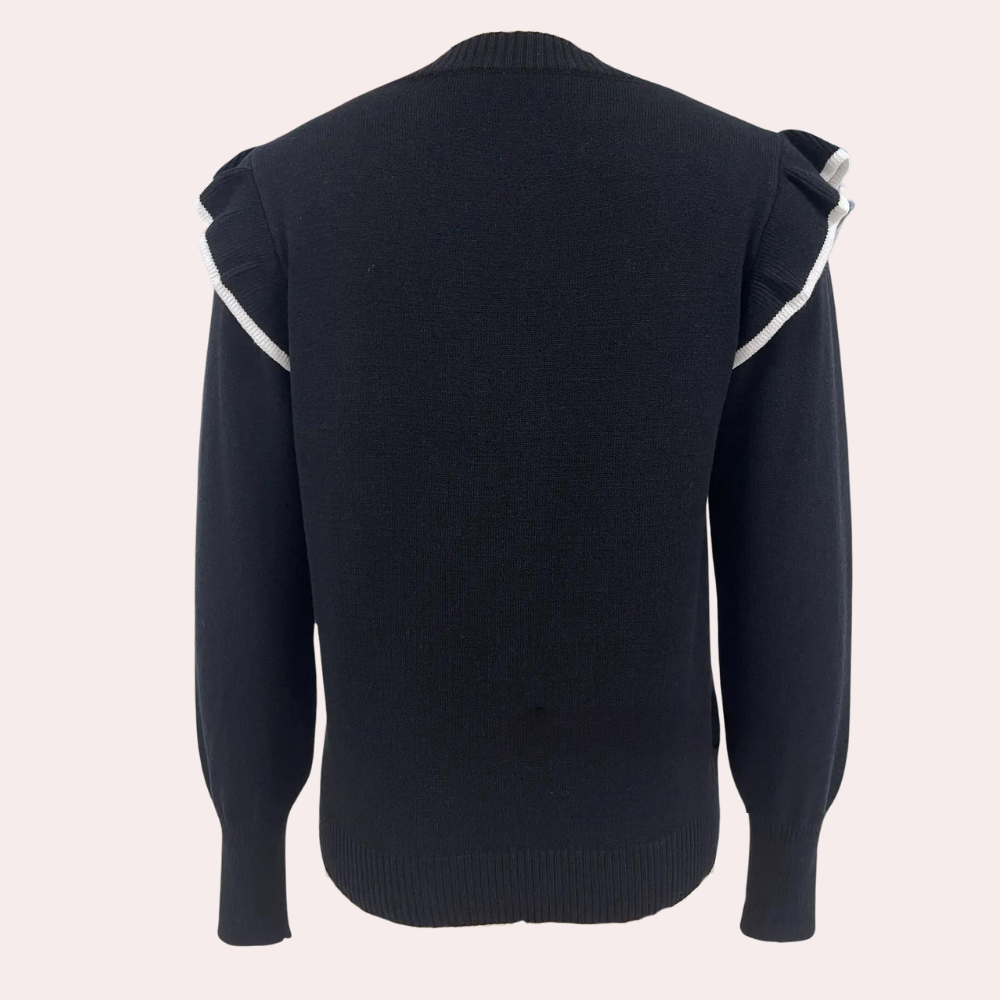 Pullover mit Rüschen | Lange Ärmel | Weich und Elegant