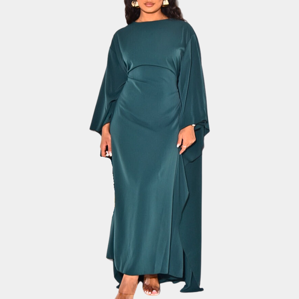 Elegantes Maxi-Kleid | Weite Ärmel | Fließender Schnitt