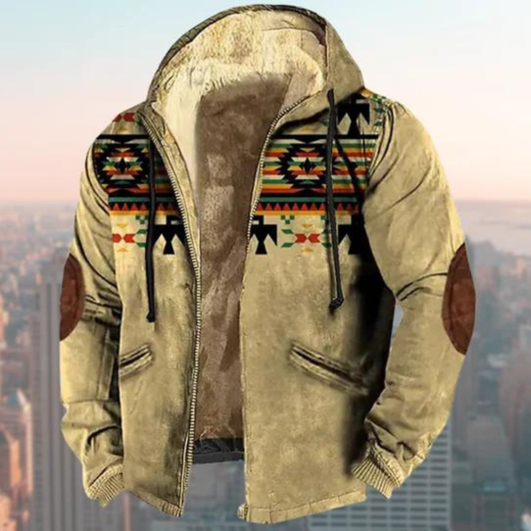 Native-inspirierte Kapuzenjacke für Männer