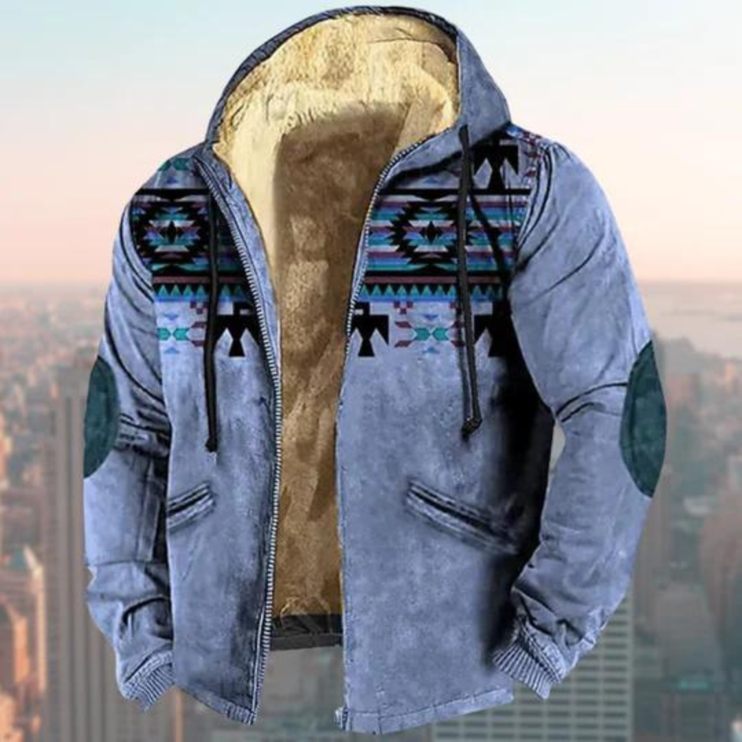 Native-inspirierte Kapuzenjacke für Männer