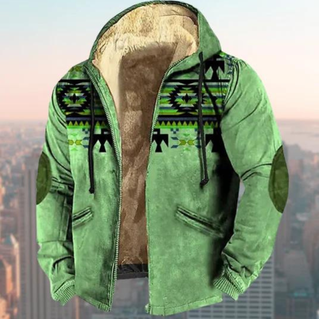 Native-inspirierte Kapuzenjacke für Männer