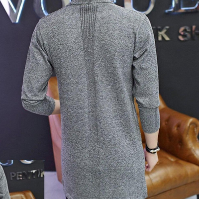 Schlanke Strickjacke mit offenem Revers für Männer
