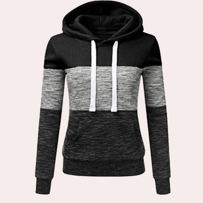 Kuscheliger Dreifarbiger Hoodie für Frauen