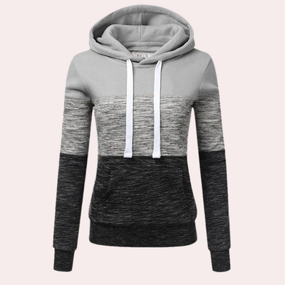 Kuscheliger Dreifarbiger Hoodie für Frauen