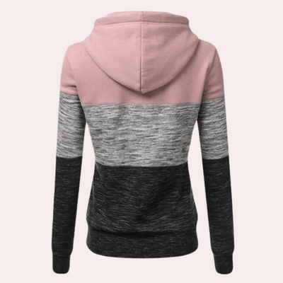 Kuscheliger Dreifarbiger Hoodie für Frauen