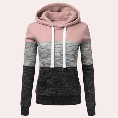 Kuscheliger Dreifarbiger Hoodie für Frauen