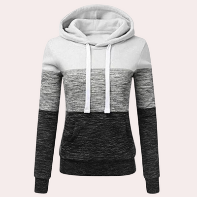 Kuscheliger Dreifarbiger Hoodie für Frauen