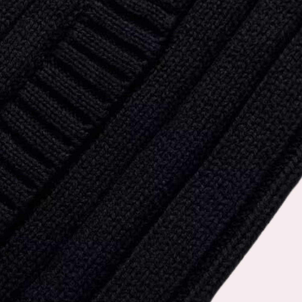 Gerippte Strickjacke mit Reißverschluss für Männer