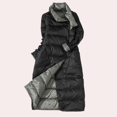 Zweifarbige Stepp-Pufferjacke für Damen