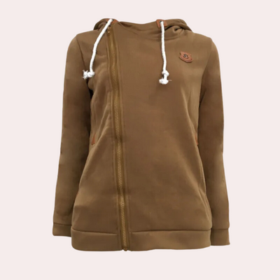 Asymmetrischer Zip-Up Hoodie für Damen