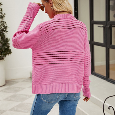Stylischer Rippenstrickpullover für Frauen