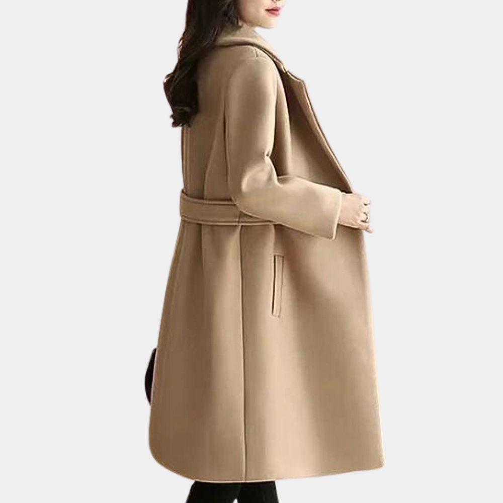 Klassischer Langmantel mit Gürtel für Damen