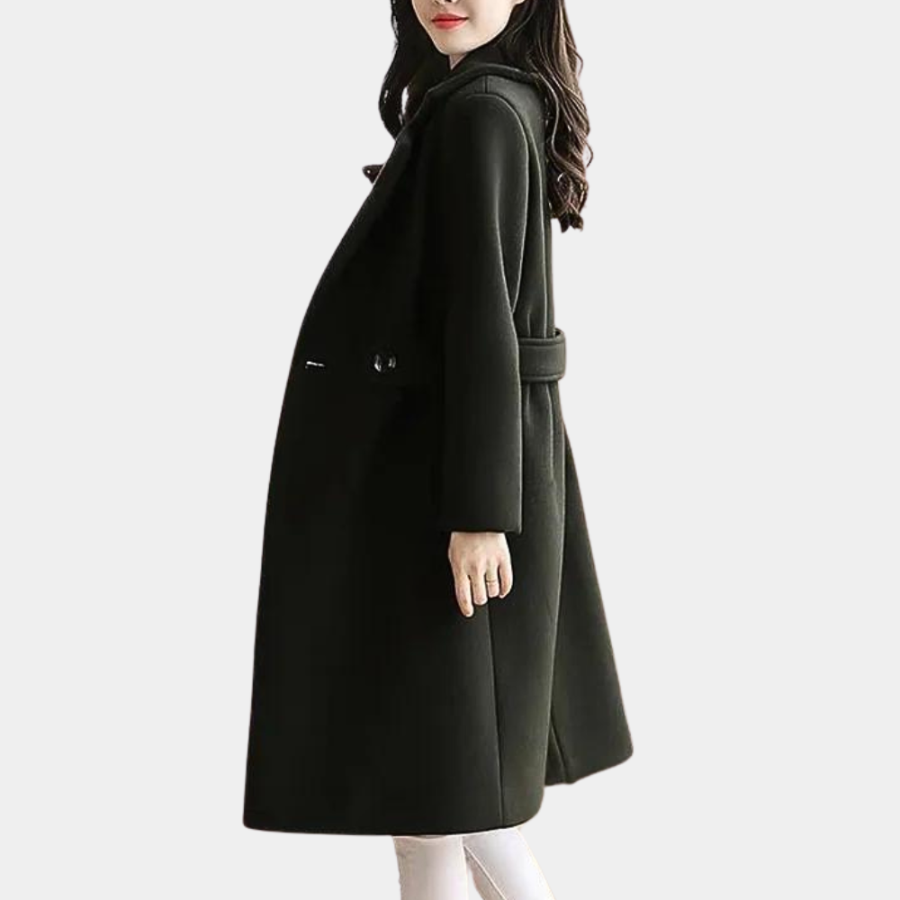 Klassischer Langmantel mit Gürtel für Damen