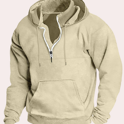Quarter-zip Hoodie mit Tasche für Männer