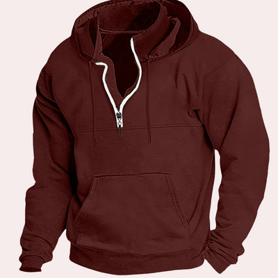 Quarter-zip Hoodie mit Tasche für Männer