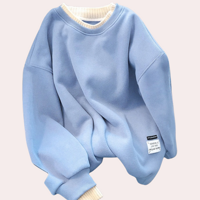 Lässiger Pullover mit Rippstrick für Frauen