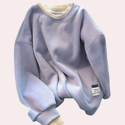Lässiger Pullover mit Rippstrick für Frauen