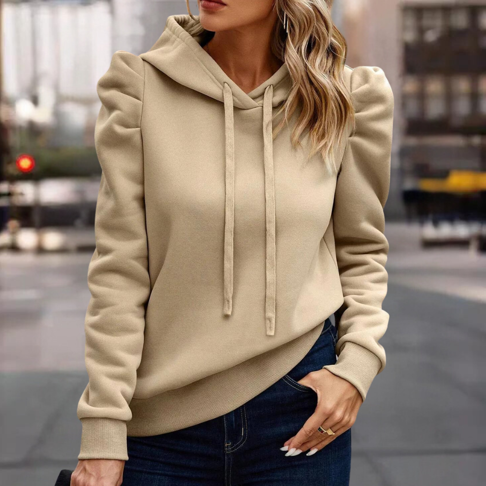 Kapuzenpulli mit Puffärmeln für Frauen