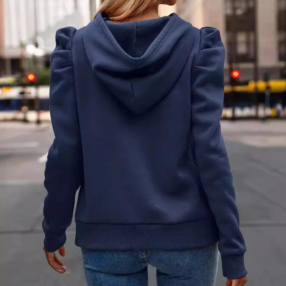 Kapuzenpulli mit Puffärmeln für Frauen