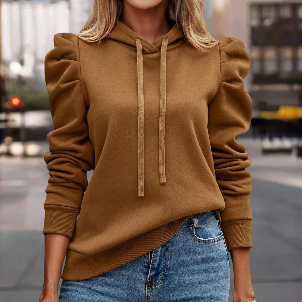 Kapuzenpulli mit Puffärmeln für Frauen