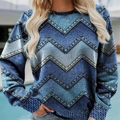 Moderner Gemütlicher Strickpullover für Damen