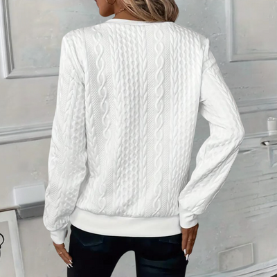Trendiger Zopfstrickpullover für Damen