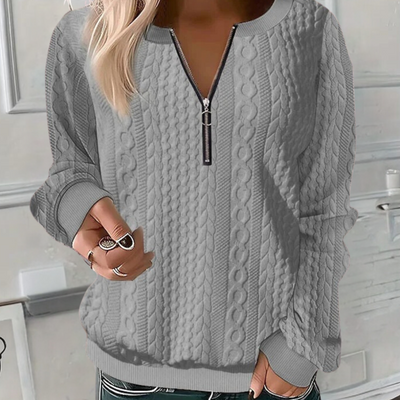 Trendiger Zopfstrickpullover für Damen