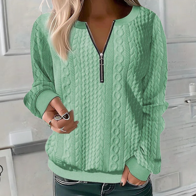 Trendiger Zopfstrickpullover für Damen