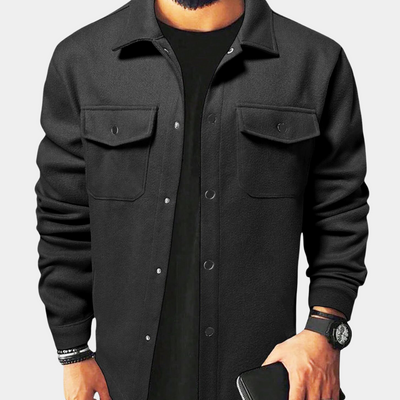 Jacke mit Button-Down-Kragen und Taschen für Männer