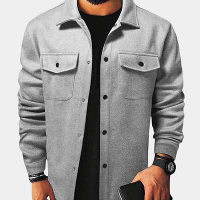Jacke mit Button-Down-Kragen und Taschen für Männer
