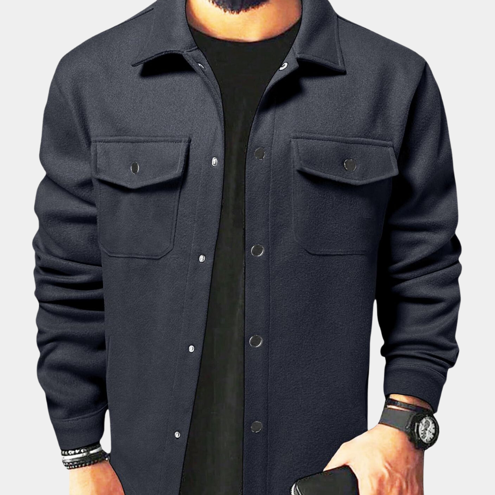Jacke mit Button-Down-Kragen und Taschen für Männer