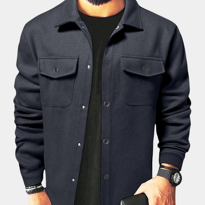 Jacke mit Button-Down-Kragen und Taschen für Männer