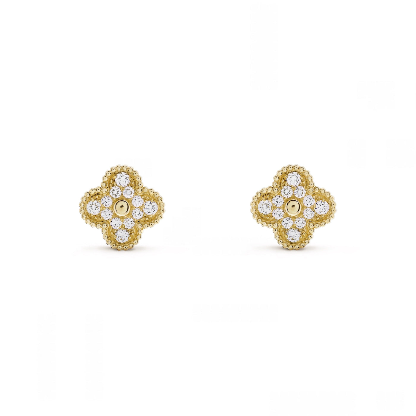 KLEEBLATT DIAMANT OHRRINGE | GOLD