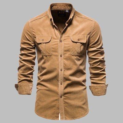 Overshirt für Herren - Sommer Outdoor Cordhemd mit langen Ärmeln