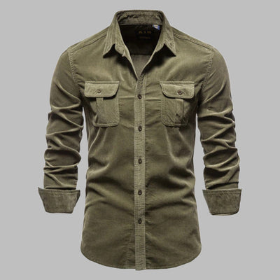 Overshirt für Herren - Sommer Outdoor Cordhemd mit langen Ärmeln