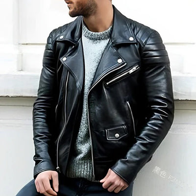 Maskuliner Lederjacke für Herren
