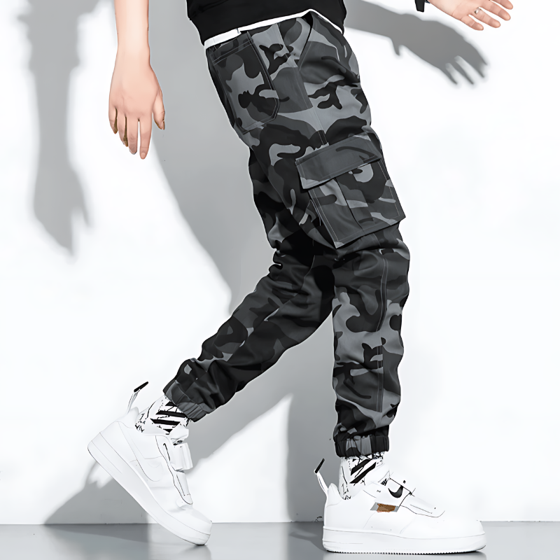 Cargo-Jogginghose | Camouflage | Slim Fit | Cargohose | Herrenhose