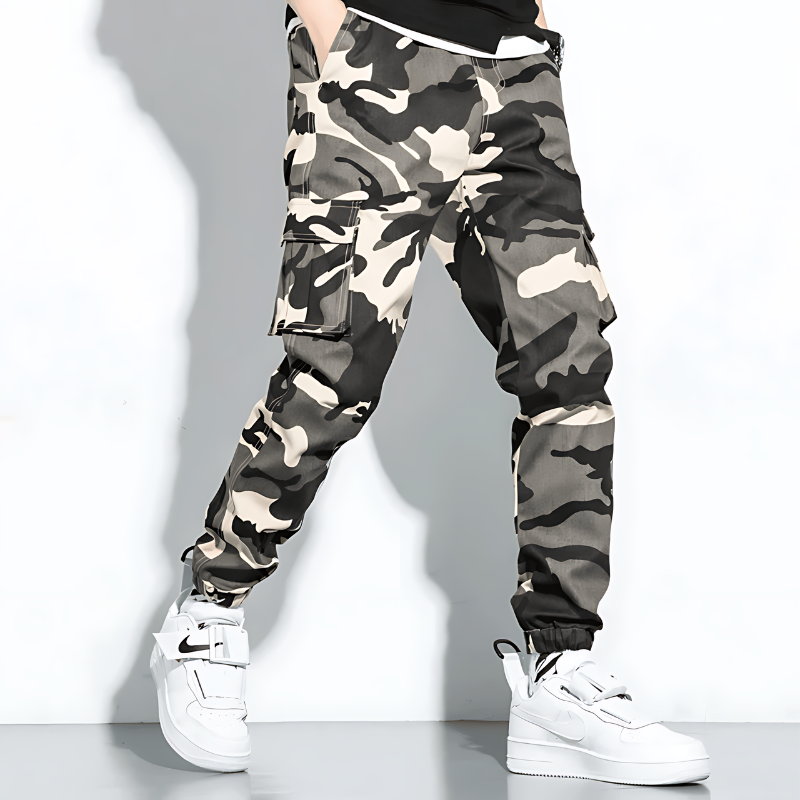 Cargo-Jogginghose | Camouflage | Slim Fit | Cargohose | Herrenhose