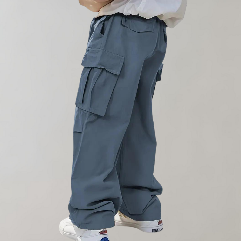 Cargohose – Herren-Baggy-Hose mit geradem Bein und lockerer Passform und Taschen