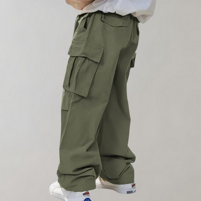Cargohose – Herren-Baggy-Hose mit geradem Bein und lockerer Passform und Taschen