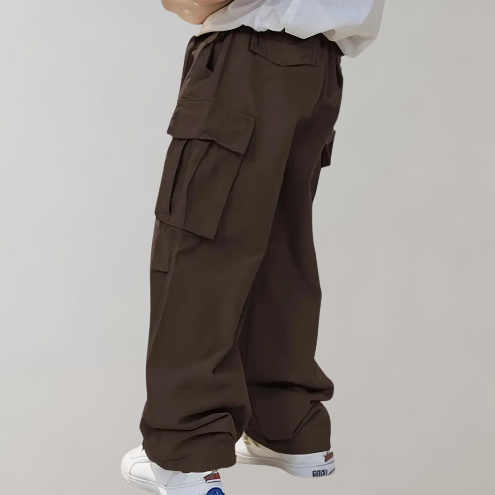Cargohose – Herren-Baggy-Hose mit geradem Bein und lockerer Passform und Taschen