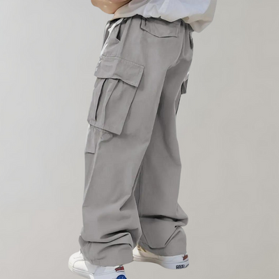 Cargohose – Herren-Baggy-Hose mit geradem Bein und lockerer Passform und Taschen
