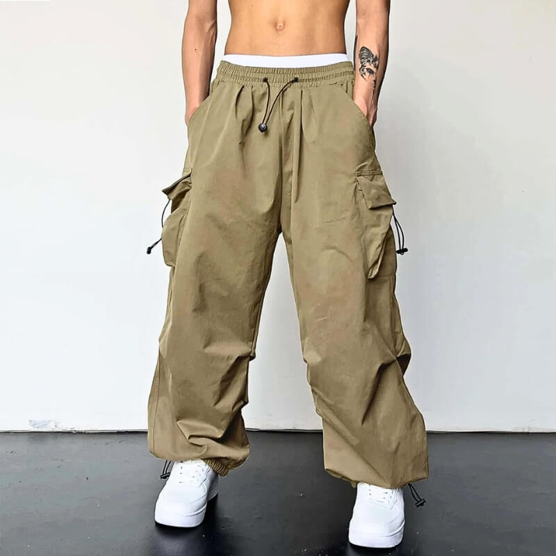 Cargohose - Loose Fit - Elastische Taille - Baggy Pants - Herren Cargo Jogger