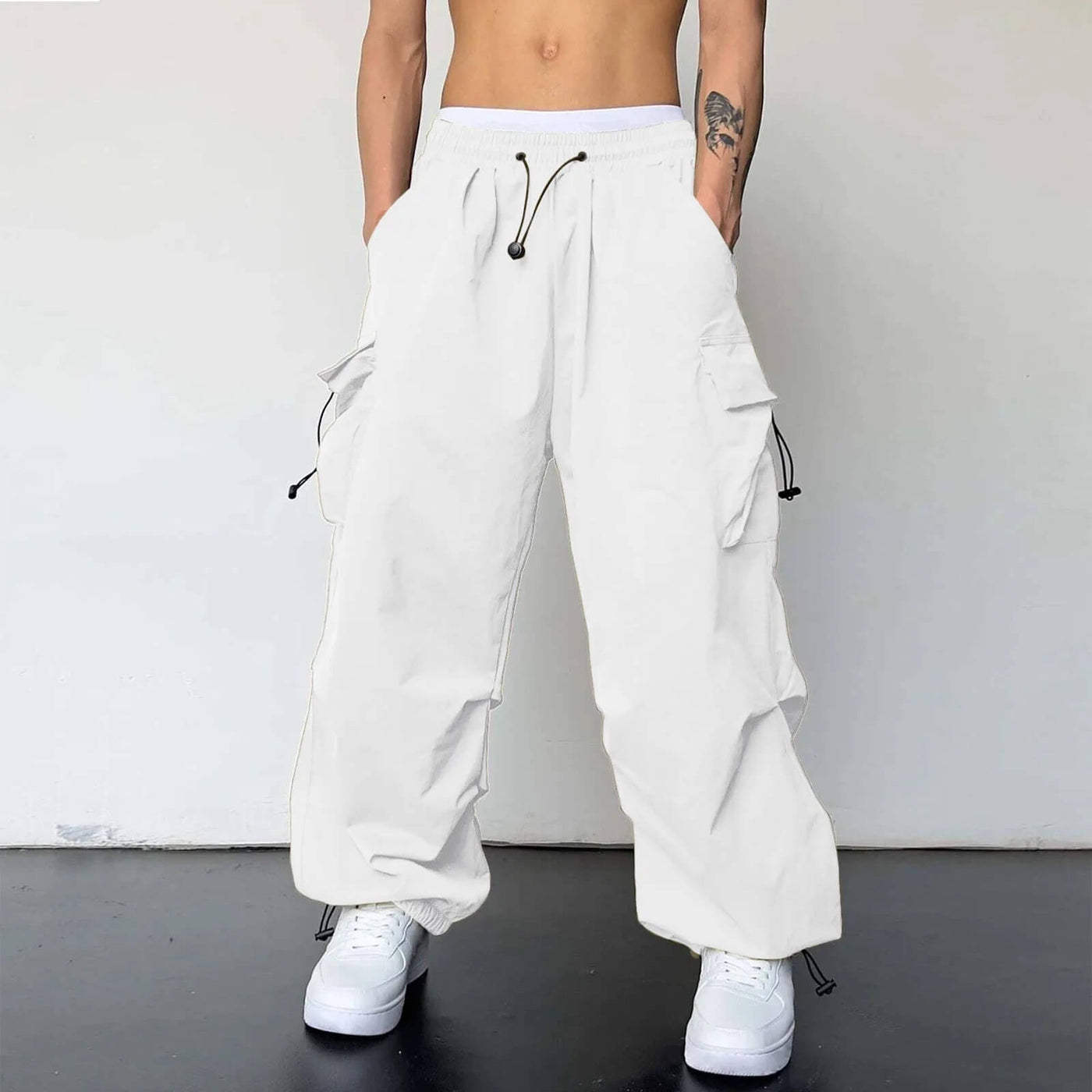 Cargohose - Loose Fit - Elastische Taille - Baggy Pants - Herren Cargo Jogger