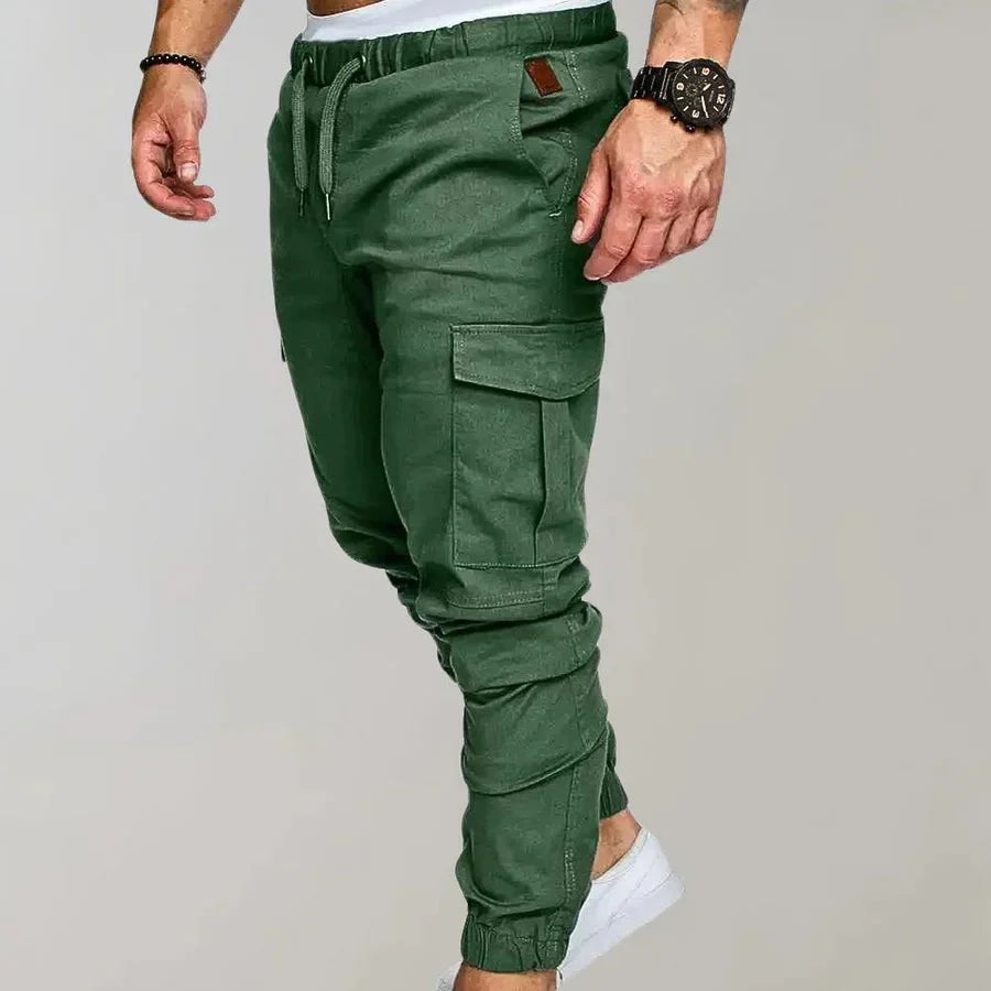 Cargohosen | Kordelzug | Elastische Knöchel | Cargojogginghosen | Herrenhosen